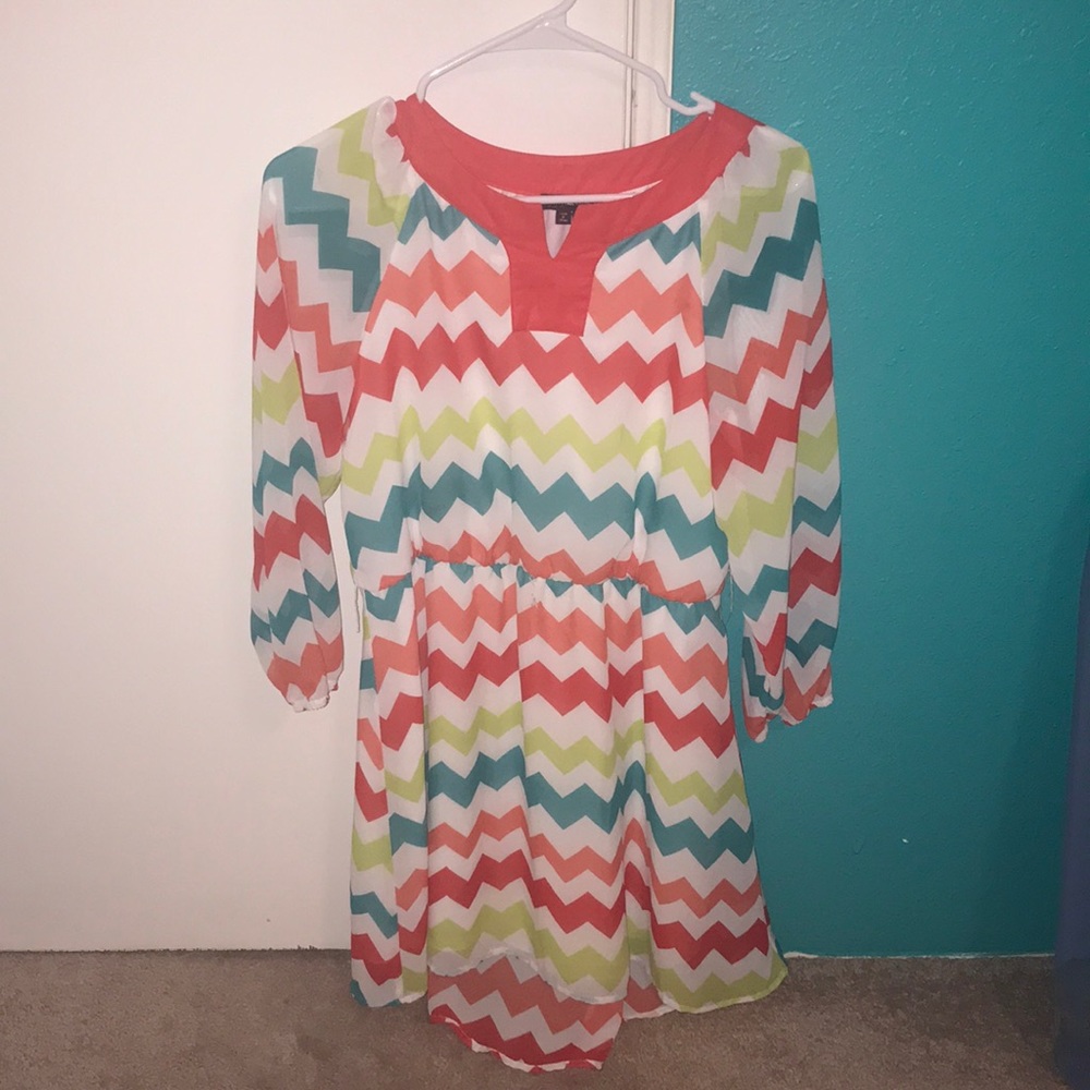 chevron colored dress.